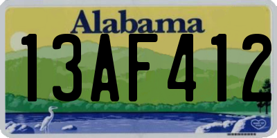 AL license plate 13AF412
