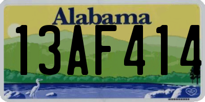 AL license plate 13AF414