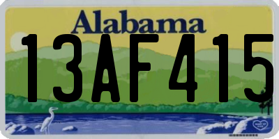 AL license plate 13AF415