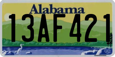 AL license plate 13AF421
