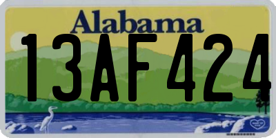AL license plate 13AF424