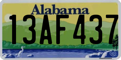 AL license plate 13AF437