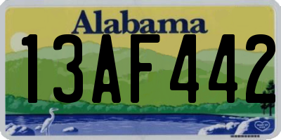 AL license plate 13AF442
