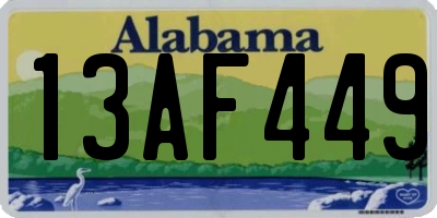 AL license plate 13AF449