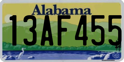 AL license plate 13AF455