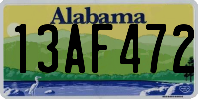 AL license plate 13AF472
