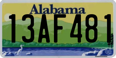 AL license plate 13AF481