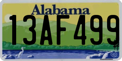 AL license plate 13AF499