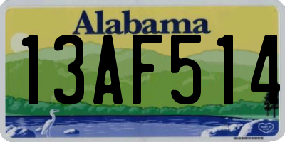 AL license plate 13AF514