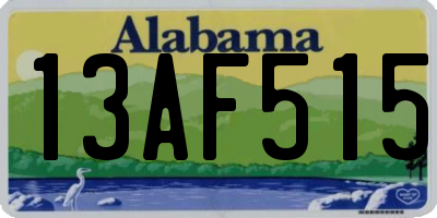 AL license plate 13AF515