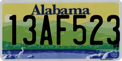 AL license plate 13AF523