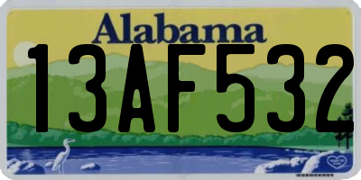 AL license plate 13AF532