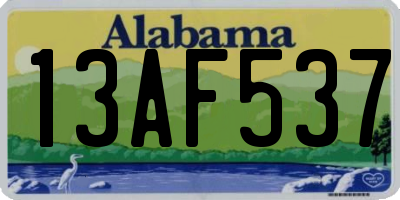 AL license plate 13AF537