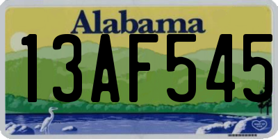 AL license plate 13AF545