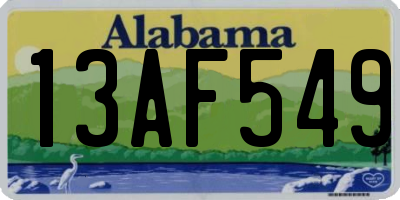 AL license plate 13AF549