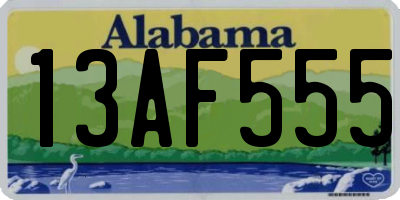 AL license plate 13AF555