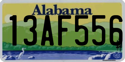 AL license plate 13AF556