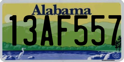AL license plate 13AF557