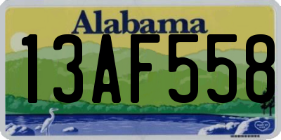AL license plate 13AF558