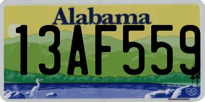 AL license plate 13AF559