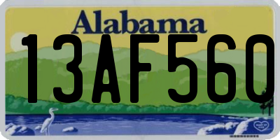 AL license plate 13AF560