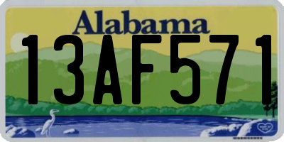 AL license plate 13AF571