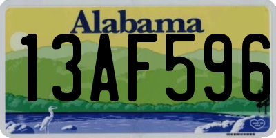 AL license plate 13AF596
