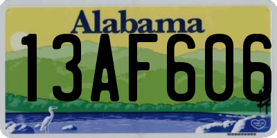 AL license plate 13AF606