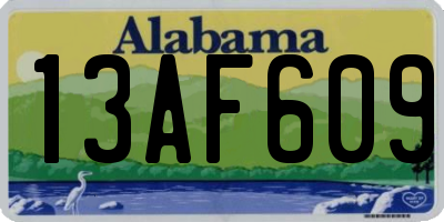 AL license plate 13AF609