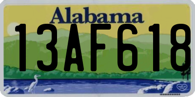AL license plate 13AF618