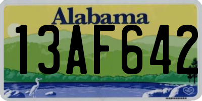 AL license plate 13AF642