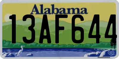 AL license plate 13AF644