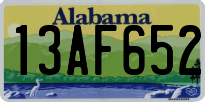 AL license plate 13AF652