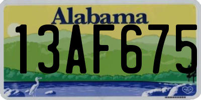 AL license plate 13AF675