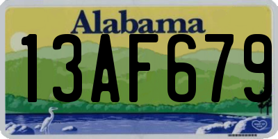 AL license plate 13AF679