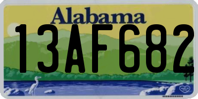 AL license plate 13AF682