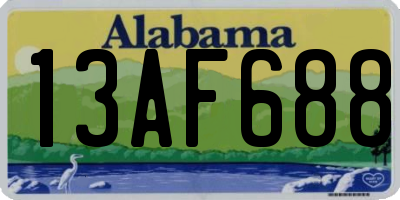AL license plate 13AF688