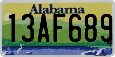AL license plate 13AF689