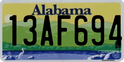 AL license plate 13AF694