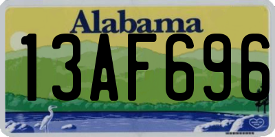 AL license plate 13AF696