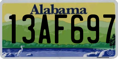 AL license plate 13AF697