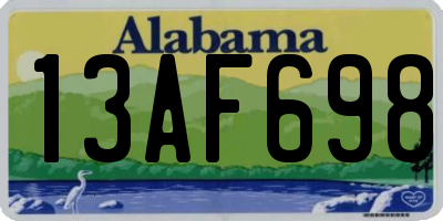 AL license plate 13AF698