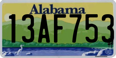 AL license plate 13AF753