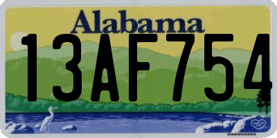 AL license plate 13AF754