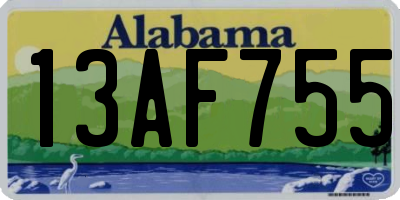 AL license plate 13AF755