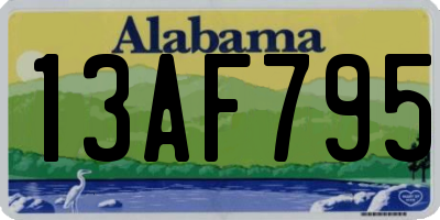 AL license plate 13AF795