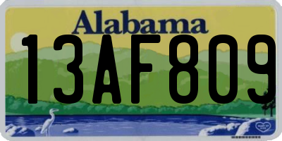 AL license plate 13AF809