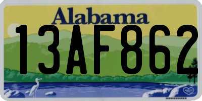 AL license plate 13AF862