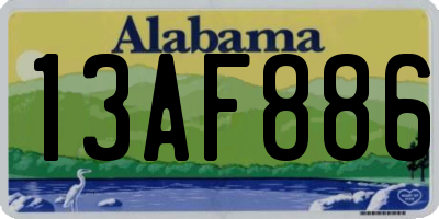 AL license plate 13AF886