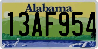 AL license plate 13AF954